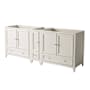 Fresca Oxford 84" Double Free Standing Vanity Cabinet - Less Vanity Top Antique White