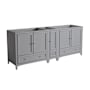 Fresca Oxford 84" Double Free Standing Vanity Cabinet - Less Vanity Top Gray