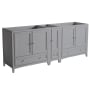 Fresca Oxford 83" Double Free Standing MDF Vanity Cabinet Only - Less Vanity Top Gray