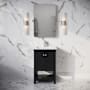 Fresca Manchester 24" Free Standing Single Basin Vanity Set with Cabinet and Ceramic Vanity Top Black