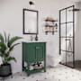 Fresca Manchester 24" Free Standing Single Basin Vanity Set with Cabinet and Ceramic Vanity Top Dark Green