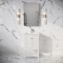 Fresca Manchester 24" Free Standing Single Basin Vanity Set with Cabinet and Ceramic Vanity Top White