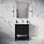 Fresca Manchester 30" Free Standing Single Basin Vanity Set with Cabinet and Ceramic Vanity Top Black