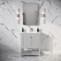 Fresca Manchester 30" Free Standing Single Basin Vanity Set with Cabinet and Ceramic Vanity Top Gray
