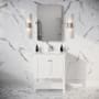 Fresca Manchester 30" Free Standing Single Basin Vanity Set with Cabinet and Ceramic Vanity Top White