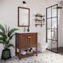 Fresca Manchester 30" Free Standing Single Basin Vanity Set with Cabinet and Ceramic Vanity Top Warm Walnut