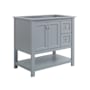 Fresca Manchester 36" Single Free Standing Vanity Cabinet - Less Vanity Top Gray