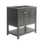 Fresca Manchester 36" Single Free Standing Vanity Cabinet - Less Vanity Top Gray Wood Veneer
