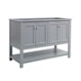 Fresca Manchester 48" Double Free Standing Vanity Cabinet - Less Vanity Top Gray