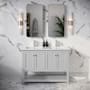 Fresca Manchester 48" Free Standing Double Basin Vanity Set with Cabinet and Quartz Vanity Top Gray