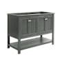 Fresca Manchester 48" Double Free Standing Vanity Cabinet - Less Vanity Top Gray Wood Veneer