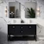 Fresca Manchester 60" Free Standing Double Basin Vanity Set with Cabinet and Quartz Vanity Top Black