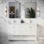 Fresca Manchester 60" Free Standing Double Basin Vanity Set with Cabinet and Quartz Vanity Top White