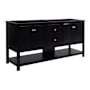 Fresca Manchester 72" Double Free Standing Vanity Cabinet - Less Vanity Top Black