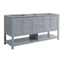 Fresca Manchester 72" Double Free Standing Vanity Cabinet - Less Vanity Top Gray