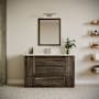 Fresca Formosa 54" Free Standing Single Basin Vanity Set with Cabinet and Quartz Vanity Top Acacia Wood / Countertop White