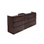 Fresca Formosa 70" Double Free Standing Vanity Cabinet - Less Vanity Top Acacia Wood