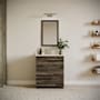 Fresca Formosa 30" Free Standing Single Basin Vanity Set with Cabinet and Quartz Vanity Top Acacia Wood / Countertop White