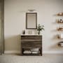 Fresca Formosa 36" Free Standing Single Basin Vanity Set with Cabinet and Quartz Vanity Top Acacia Wood / Countertop White