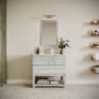 Fresca Formosa 36" Free Standing Single Basin Vanity Set with Cabinet and Quartz Vanity Top Rustic White