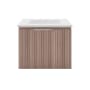 Fresca Elliot 24" Wall Mounted Single Basin Vanity Set with Cabinet and Quartz Vanity Top Vanilla Oak