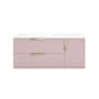 Fresca Camille 36" Wall Mounted Single Basin Vanity Set with Cabinet and Quartz Vanity Top Vintage Rose