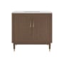 Fresca Sawyer 36" Free Standing Single Basin Vanity Set with Cabinet and Quartz Vanity Top Mocha Birch