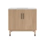 Fresca Sawyer 36" Free Standing Single Basin Vanity Set with Cabinet and Quartz Vanity Top Sunburst Oak