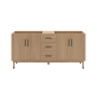 Fresca Sawyer 72" Double Free Standing Vanity Cabinet Only - Less Vanity Top Sunburst Oak
