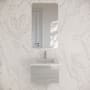 Fresca Lucera 24" Wall Mounted Single Basin Vanity Set with Cabinet and Quartz Vanity Top Gray