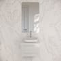 Fresca Lucera 24" Wall Mounted Single Basin Vanity Set with Cabinet and Quartz Vanity Top White