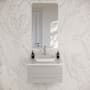 Fresca Lucera 30" Wall Mounted Single Basin Vanity Set with Cabinet and Quartz Vanity Top Gray