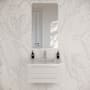 Fresca Lucera 30" Wall Mounted Single Basin Vanity Set with Cabinet and Quartz Vanity Top White