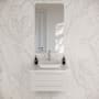 Fresca Lucera 30" Wall Mounted Single Basin Vanity Set with Cabinet and Quartz Vanity Top White