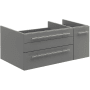 Fresca Lucera 36" Single Wall Mounted Vanity Cabinet Only - Less Vanity Top Gray