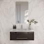 Fresca Lucera 42" Wall Mounted Single Basin Vanity Set with Cabinet and Quartz Vanity Top Espresso