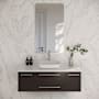 Fresca Lucera 48" Wall Mounted Single Basin Vanity Set with Cabinet and Quartz Vanity Top Espresso
