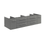 Fresca Lucera 60" Double Wall Mounted Vanity Cabinet Only - Less Vanity Top Gray
