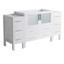 Fresca Torino 60" Single Free Standing Engineered Wood Vanity Cabinet Only - Less Vanity Top White