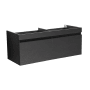Fresca Mezzo 59" Double Wall Mounted MDF Vanity Cabinet Only with Two Drawers - Less Vanity Top Black