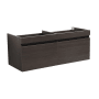 Fresca Mezzo 59" Double Wall Mounted MDF Vanity Cabinet Only with Two Drawers - Less Vanity Top Gray Oak