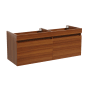 Fresca Mezzo 59" Double Wall Mounted MDF Vanity Cabinet Only with Two Drawers - Less Vanity Top Teak