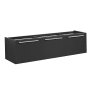 Fresca Vista 59" Double Wall Mounted MDF Vanity Cabinet Only - Less Vanity Top Black