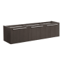 Fresca Vista 59" Double Wall Mounted MDF Vanity Cabinet Only - Less Vanity Top Gray Oak