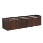 Fresca Vista 59" Double Wall Mounted MDF Vanity Cabinet Only - Less Vanity Top Walnut