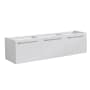 Fresca Vista 59" Double Wall Mounted MDF Vanity Cabinet Only - Less Vanity Top White