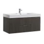 Fresca Valencia 48" Wall Mounted / Floating Single Vanity Set with Wood Cabinet and Acrylic Vanity Top Gray Oak