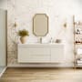 Fresca Valencia 60" Wall Mounted Single Basin Vanity Set with Cabinet and Acrylic Vanity Top Glossy White