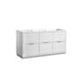 Fresca Valencia 60" Single Free Standing Vanity Cabinet - Less Vanity Top Glossy White