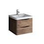 Fresca Tuscany 24" Wall Mounted Single Basin Vanity Set with Cabinet and Acrylic Vanity Top Rosewood